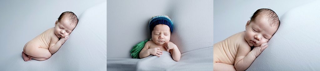 Seance photo Naissance d'un petit prince Luc en bleu 